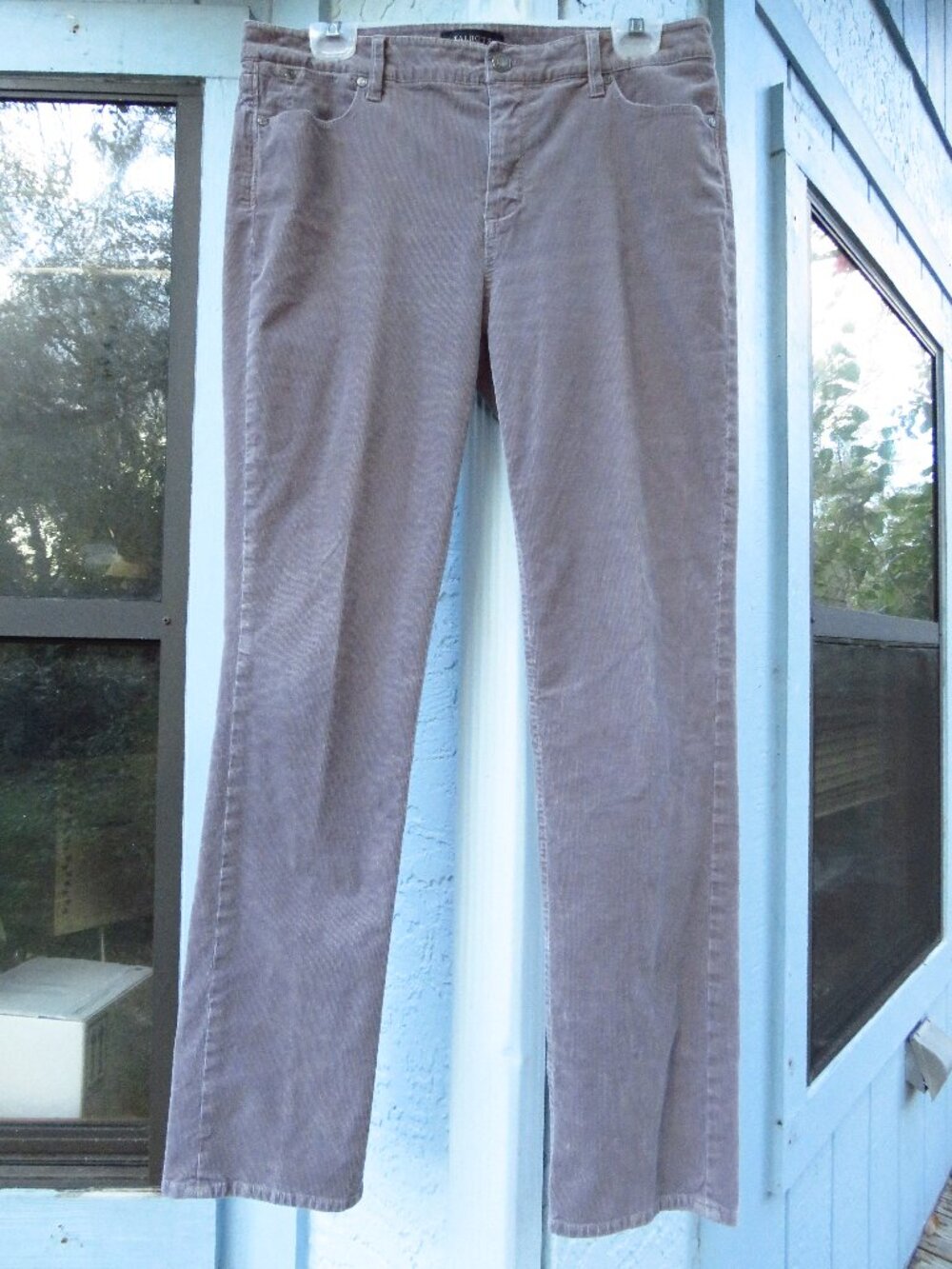 Talbots Womens size 10 Mid rise Gray corduroy Pants 30 1/4" inseam
